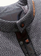 Elijah | Men's insulated quilted jacket with high collar and snap buttons