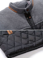 Elijah | Men's insulated quilted jacket with high collar and snap buttons