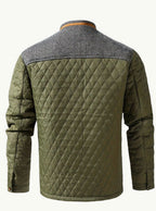 Elijah | Men's insulated quilted jacket with high collar and snap buttons
