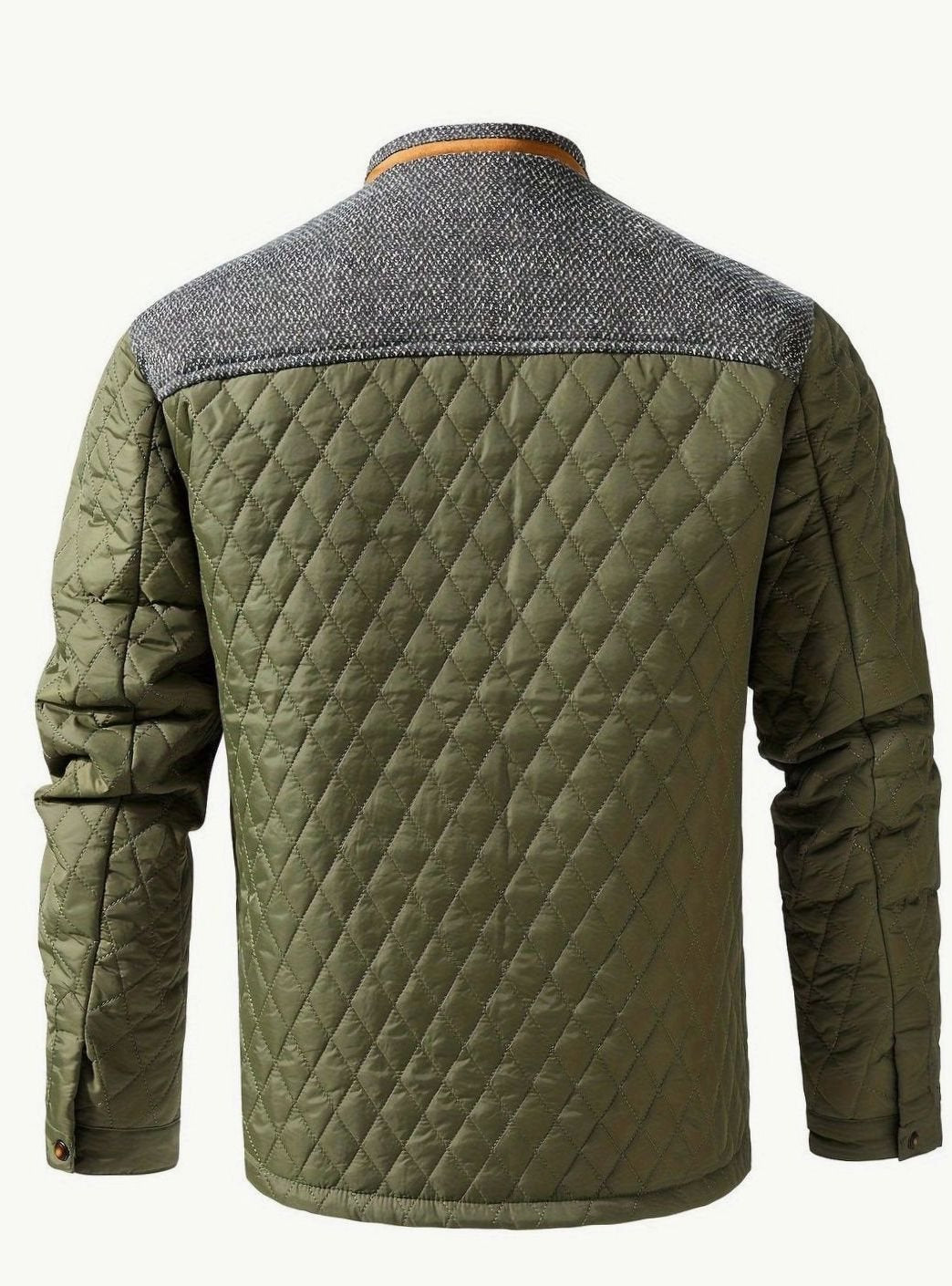 Elijah | Chaqueta acolchada aislante de hombre con cuello alto y botones de presión