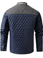 Elijah | Men's insulated quilted jacket with high collar and snap buttons