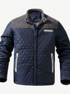 Elijah | Men's insulated quilted jacket with high collar and snap buttons