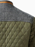 Elijah | Men's insulated quilted jacket with high collar and snap buttons