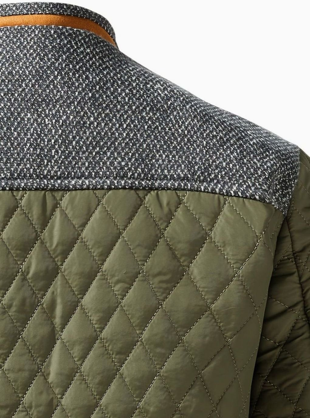Elijah | Chaqueta acolchada aislante de hombre con cuello alto y botones de presión