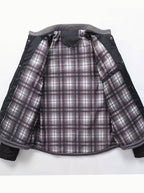 Elijah | Men's insulated quilted jacket with high collar and snap buttons