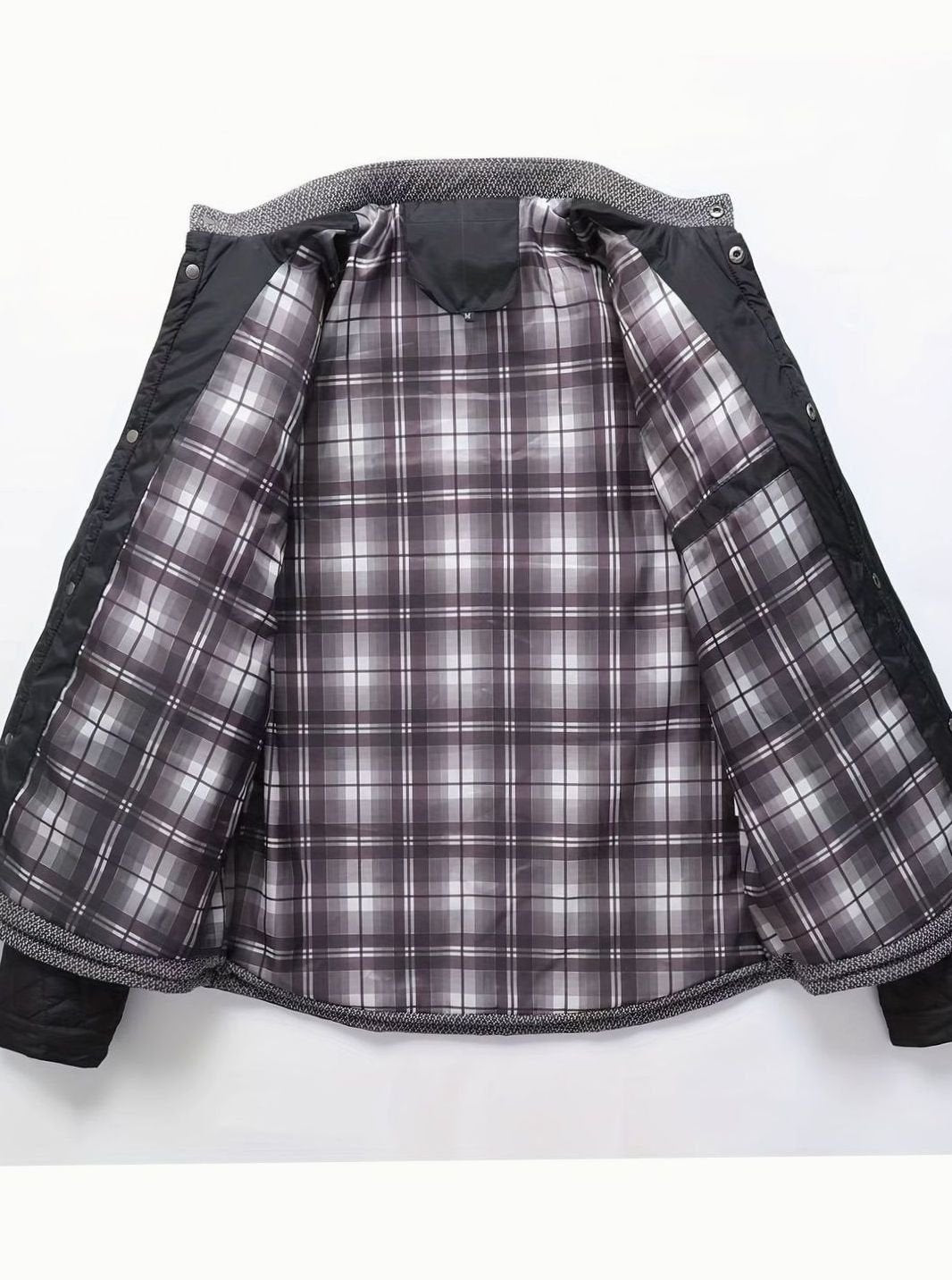 Elijah | Men's insulated quilted jacket with high collar and snap buttons