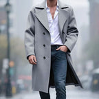 Sebastian | Gabardina Larga de Lana con Doble Botonadura para Hombre