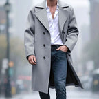 Sebastian | Gabardina Larga de Lana con Doble Botonadura para Hombre