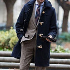 Elijah | Men's Hooded Long Wool Duffle Coat