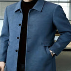 Samuel | Gabardina de Lana con Botonadura Simple y Corte Holgado para Hombre