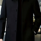 Samuel | Gabardina de Lana con Botonadura Simple y Corte Holgado para Hombre