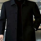 Samuel | Gabardina de Lana con Botonadura Simple y Corte Holgado para Hombre