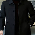 Samuel | Gabardina de Lana con Botonadura Simple y Corte Holgado para Hombre