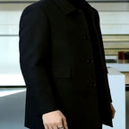 Samuel | Gabardina de Lana con Botonadura Simple y Corte Holgado para Hombre