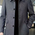 Samuel | Gabardina de Lana con Botonadura Simple y Corte Holgado para Hombre
