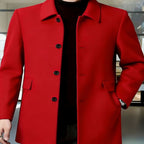 Samuel | Gabardina de Lana con Botonadura Simple y Corte Holgado para Hombre