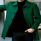 Samuel | Gabardina de Lana con Botonadura Simple y Corte Holgado para Hombre