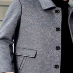 Samuel | Gabardina de Lana con Botonadura Simple y Corte Holgado para Hombre