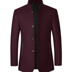 Nathan | Gabardina de Lana con Cuello Alto para Hombre