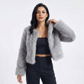 Mia | Chaqueta Cárdigan Corta de Pelo Sintético para Mujer